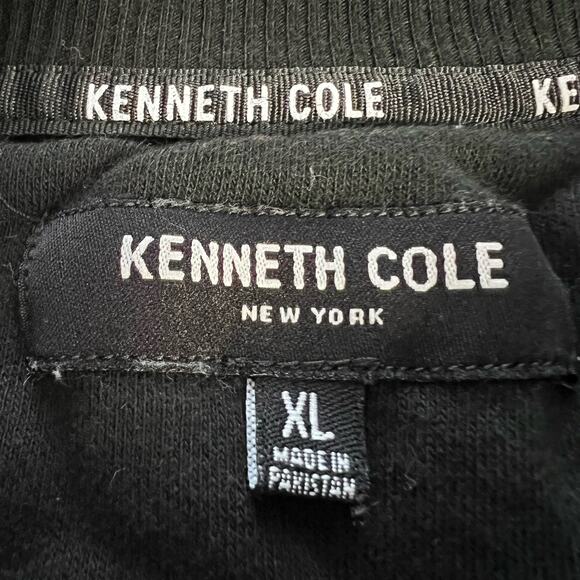 Kenneth Cole Black & Gray Logo Sweatshirt Crew neck Size XL - Picture 4 of 7